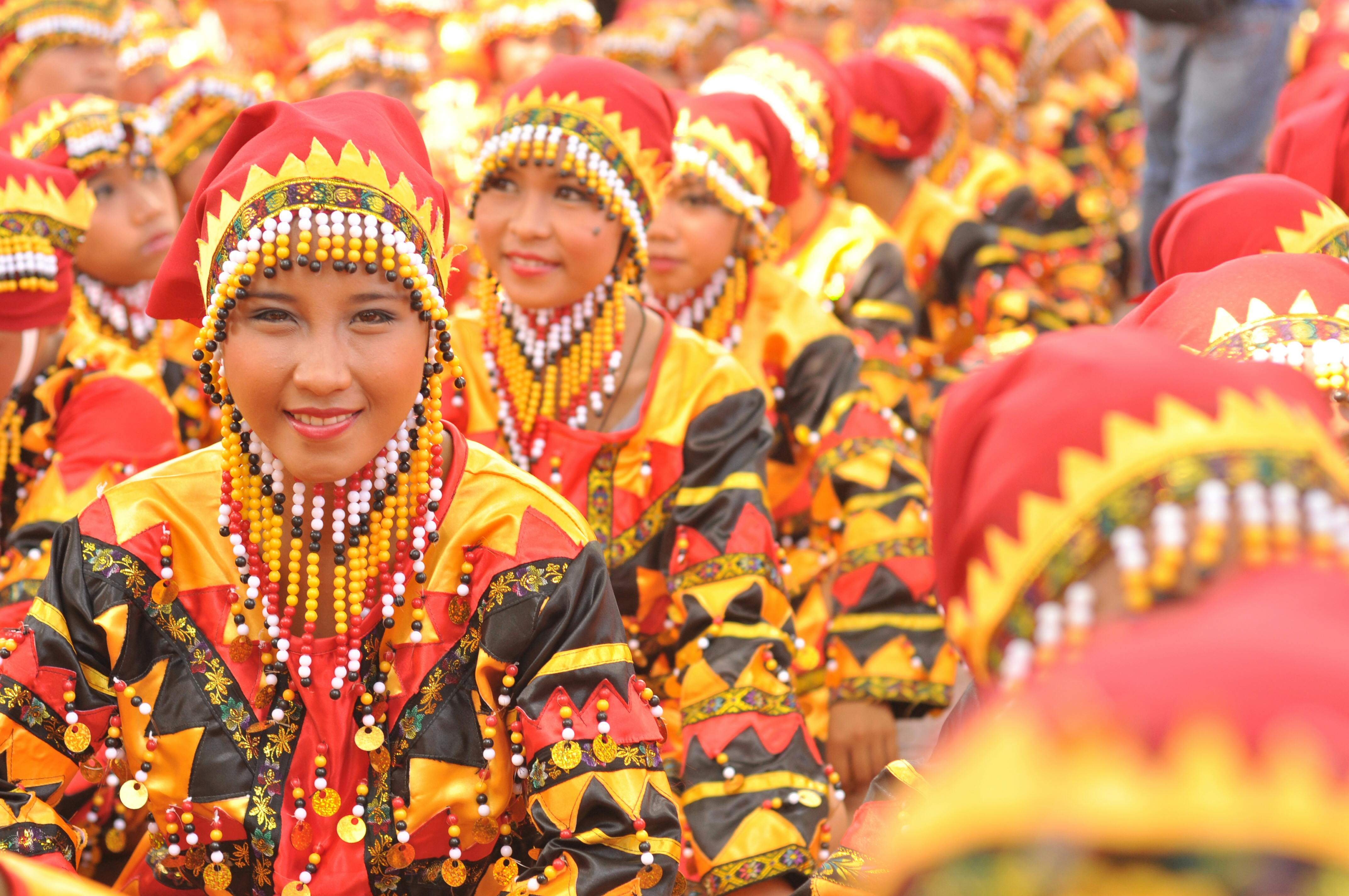 Woman in traditional clothing in the Philippines