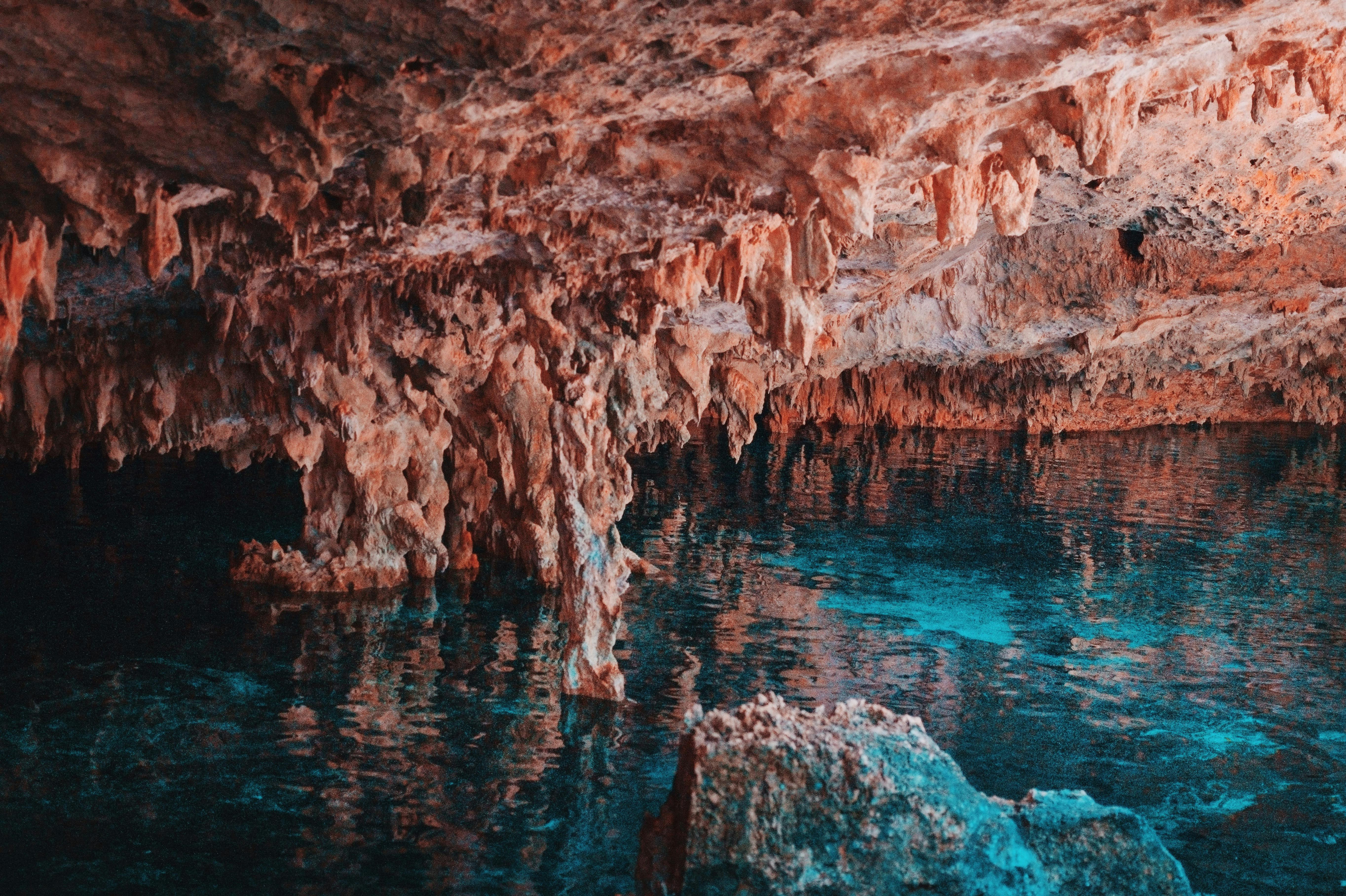 Example of an underground river, which is often used as tourism attraction site